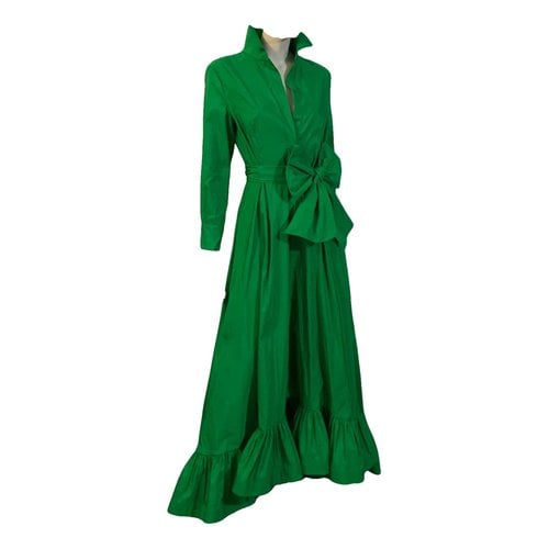 Pre-owned Carolina Herrera Maxi Dress In Green
