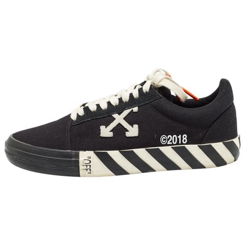Pre-owned Off-white Cloth Trainers In Black