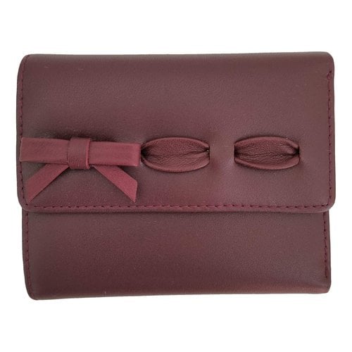 Pre-owned Furla Leather Wallet In Burgundy