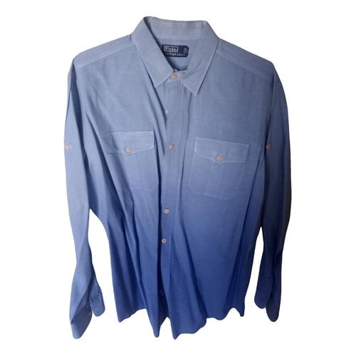 Pre-owned Polo Ralph Lauren Linen Shirt In Blue