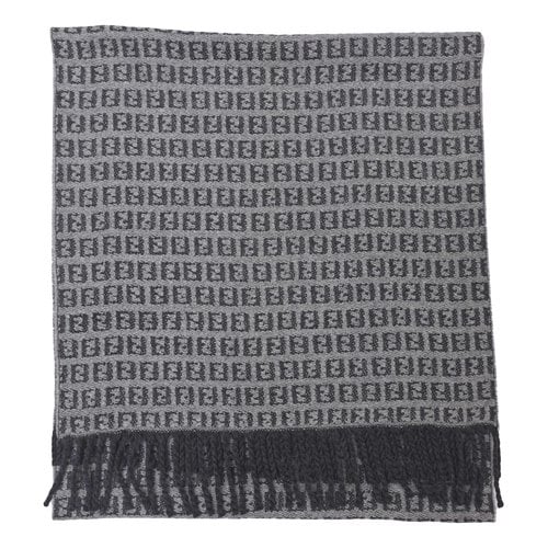 Pre-owned Fendi Wool Scarf In Grey
