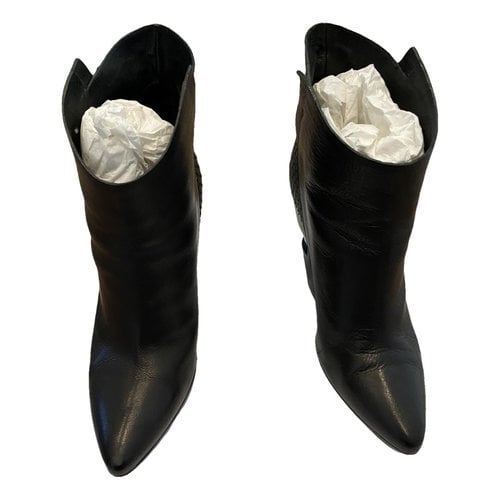 Pre-owned Cinzia Araia Leather Boots In Black