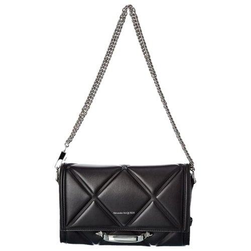 Pre-owned Alexander Mcqueen Heroine Leather Handbag In Black