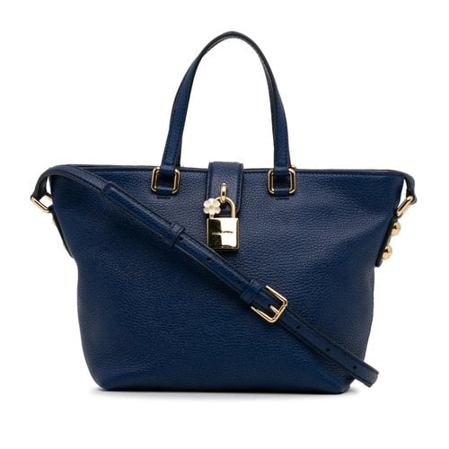 Pre-owned Dolce & Gabbana Leather Crossbody Bag In Blue