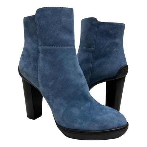 Pre-owned Tod's Ankle Boots In Blue