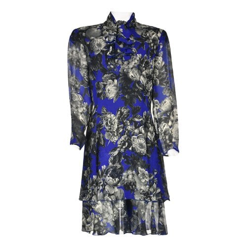 Pre-owned Emanuel Ungaro Silk Mid-length Dress In Blue