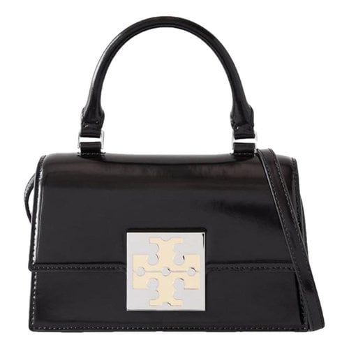 Pre-owned Tory Burch Patent Leather Crossbody Bag In Black