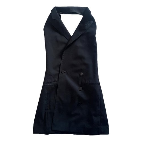 Pre-owned Jean Paul Gaultier Silk Cardi Coat In Black