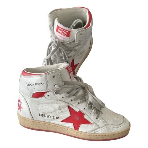 Pre-owned Golden Goose Leather High Trainers In White
