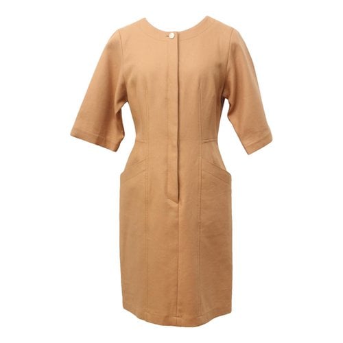 Pre-owned Tara Jarmon Mid-length Dress In Camel