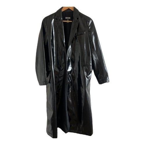 Pre-owned Msgm Coat In Black
