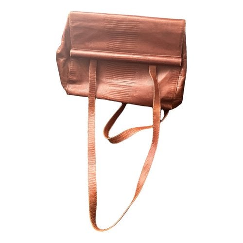 Pre-owned Basile Leather Handbag In Brown