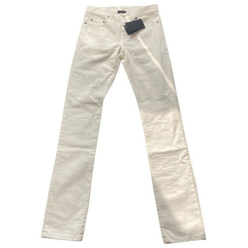 Pre-owned Saint Laurent Slim Jean In White