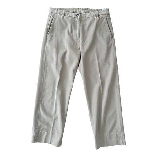 Pre-owned Nine In The Morning Trousers In Beige