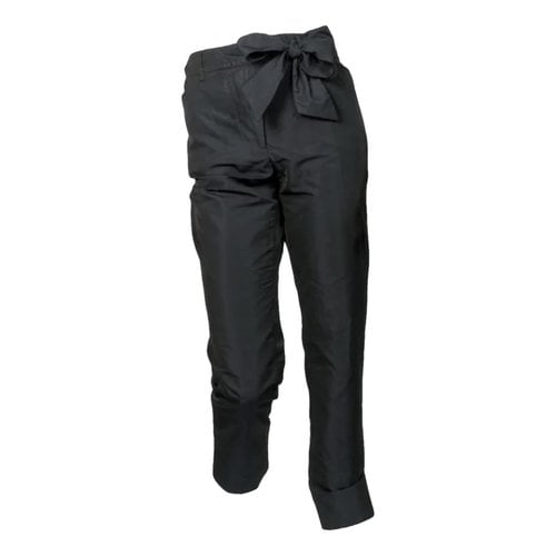 Pre-owned Ermanno Scervino Carot Pants In Black