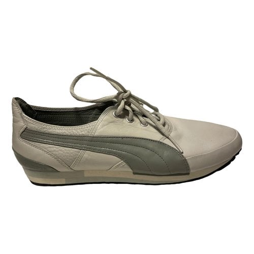 Pre-owned Jil Sander Leather Low Trainers In Grey