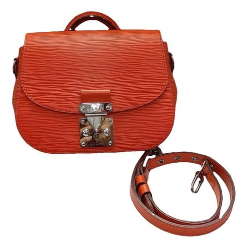 Pre-owned Louis Vuitton Eden Leather Crossbody Bag In Orange