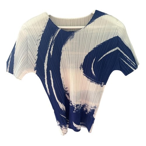 Pre-owned Issey Miyake T-shirt In Blue