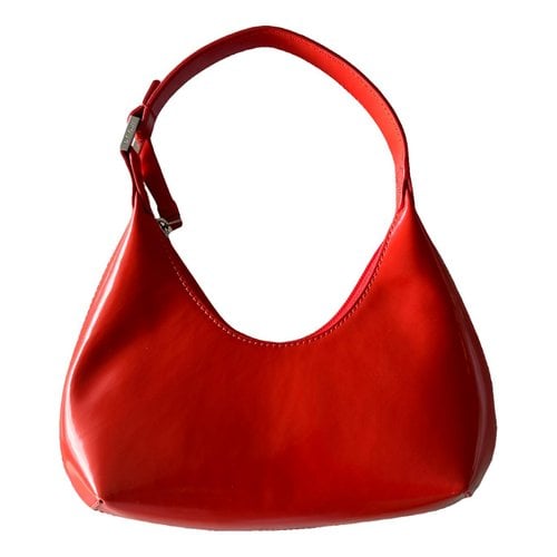 Pre-owned By Far Baby Amber Leather Handbag In Red