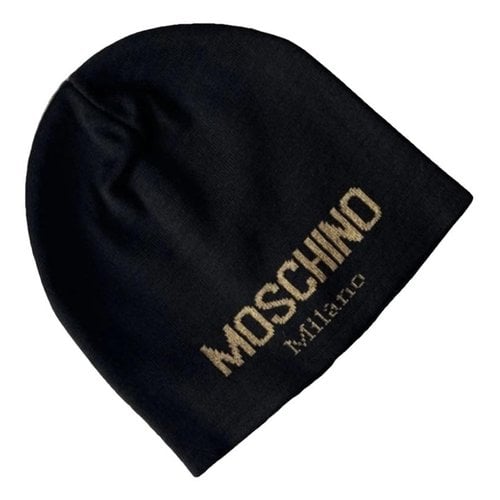 Pre-owned Moschino Wool Cap In Black