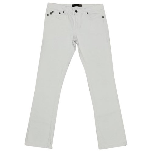 Pre-owned Just Cavalli Straight Jeans In White