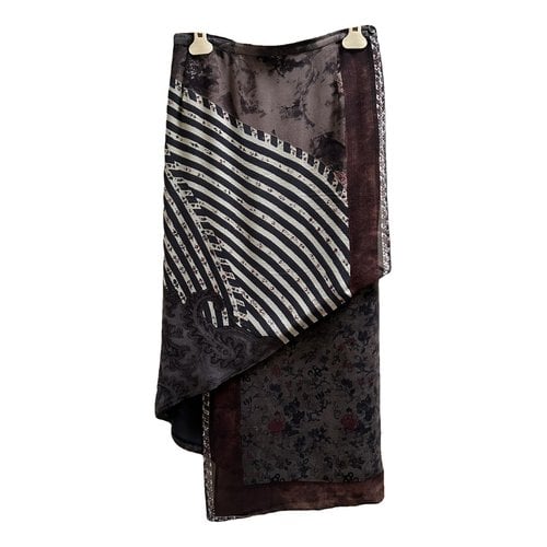Pre-owned Etro Silk Mid-length Skirt In Brown