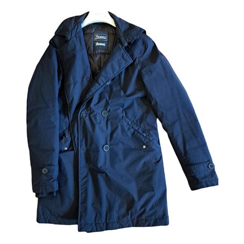 Pre-owned Herno Coat In Blue