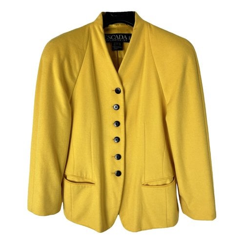 Pre-owned Escada Cashmere Jacket In Yellow