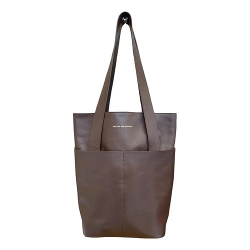 Pre-owned Marjana Von Berlepsch Leather Handbag In Brown