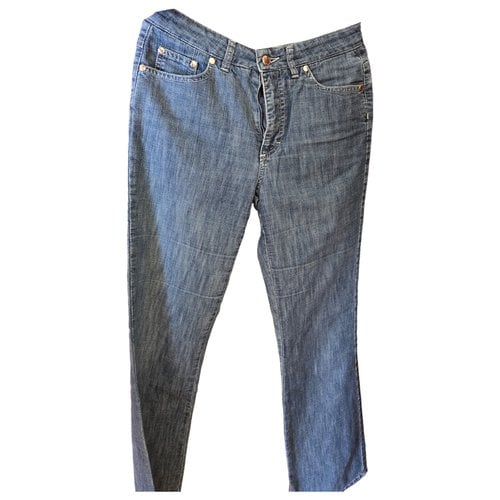 Pre-owned Escada Straight Jeans In Blue
