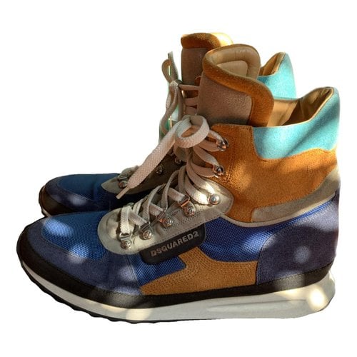 Pre-owned Dsquared2 Leather High Trainers In Multicolour