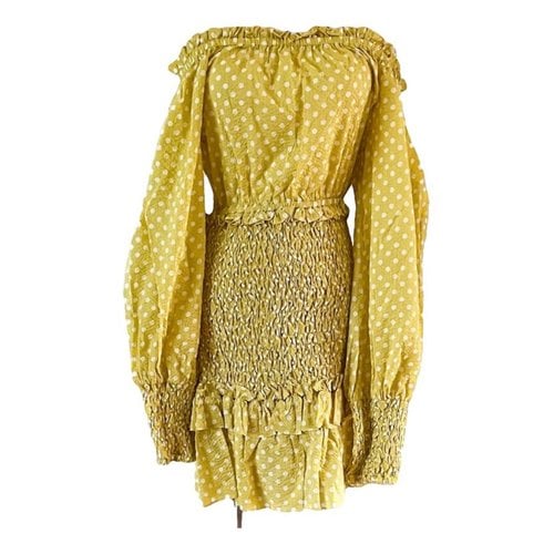 Pre-owned Alexis Mini Dress In Yellow