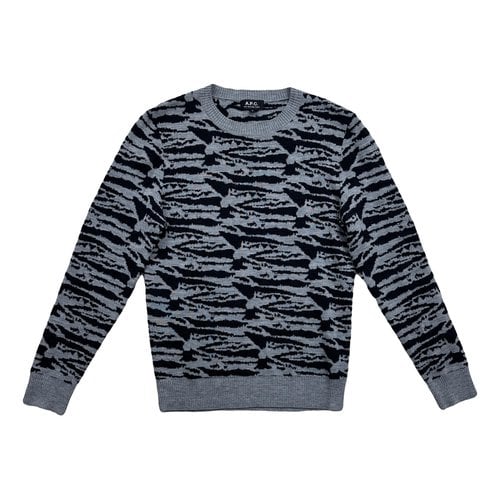 Pre-owned Apc Wool Sweatshirt In Grey