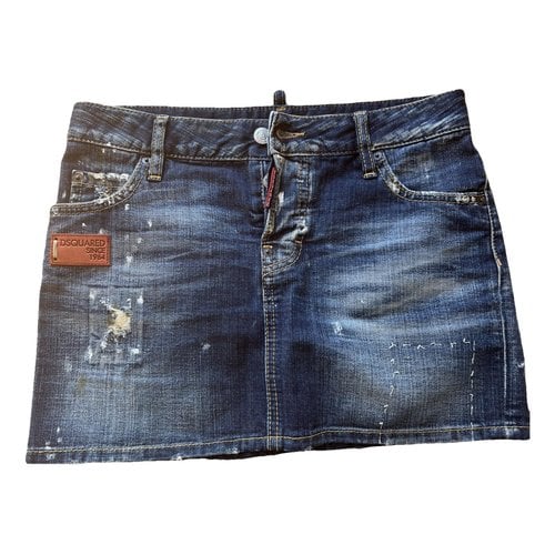 Pre-owned Dsquared2 Mini Skirt In Blue
