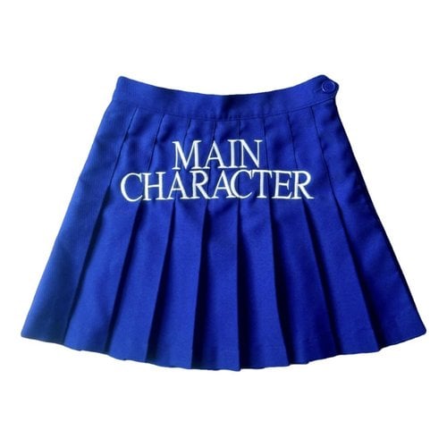 Pre-owned Praying Mini Skirt In Blue