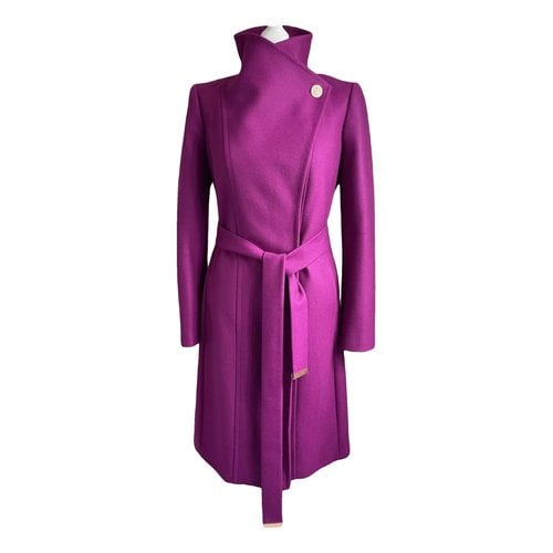 Pre-owned Ted Baker Wool Coat In Purple