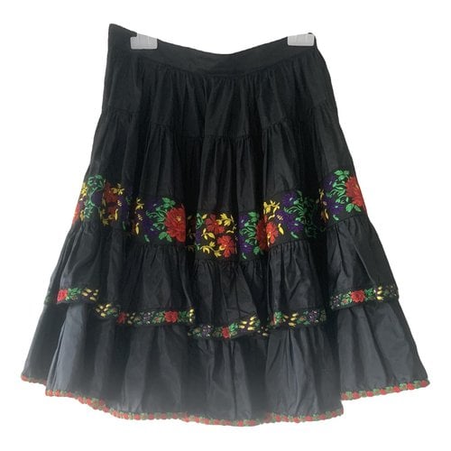 Pre-owned Cacharel Silk Mid-length Skirt In Black