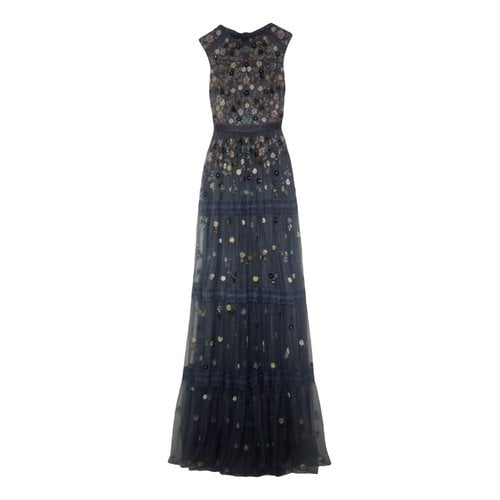 Pre-owned Needle & Thread Maxi Dress In Blue