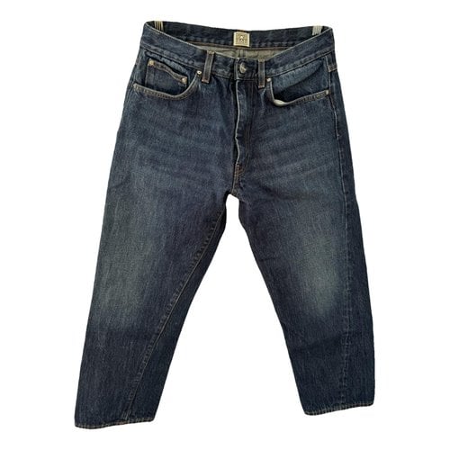 Pre-owned Totême Original Straight Jeans In Blue