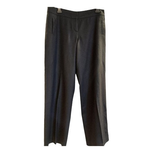 Pre-owned The White Company Wool Trousers In Black