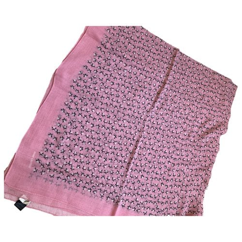 Pre-owned Saint Laurent Wool Neckerchief In Pink