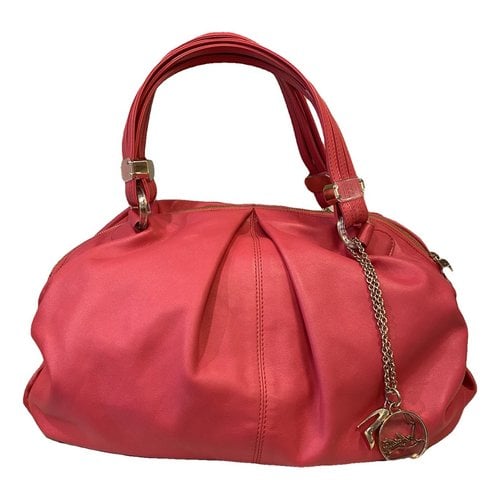 Pre-owned Christian Louboutin Leather Tote In Pink