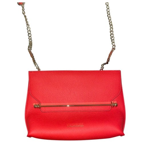 Pre-owned Strathberry Leather Crossbody Bag In Red