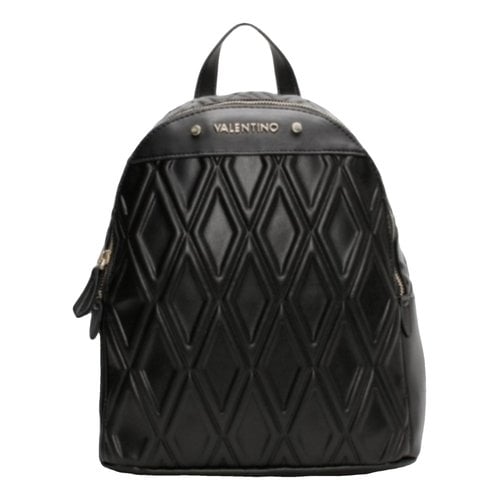 Pre-owned Valentino By Mario Valentino Leather Backpack In Black