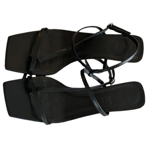 Pre-owned Aeyde Leather Heels In Black