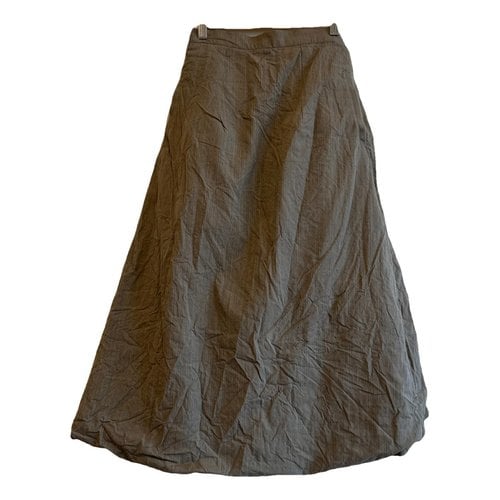 Pre-owned Paul Harnden Shoemakers Wool Mid-length Skirt In Grey