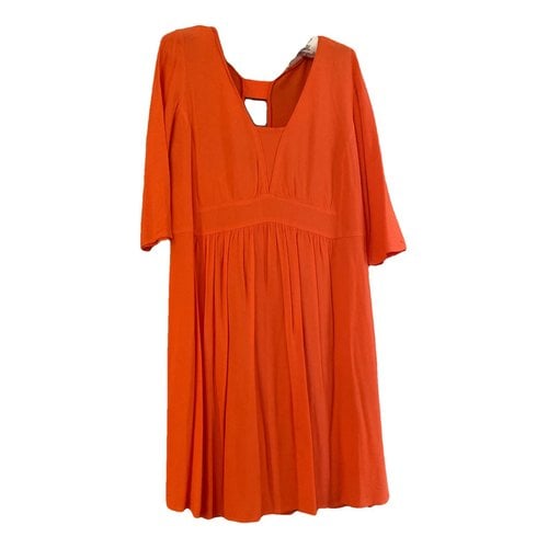 Pre-owned Ba&sh Mid-length Dress In Orange
