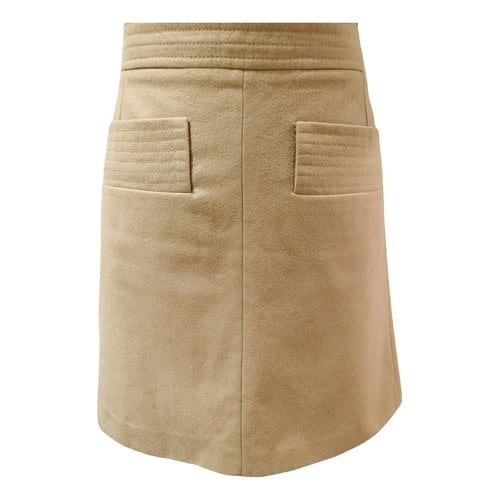 Pre-owned Stella Mccartney Wool Mini Skirt In Beige
