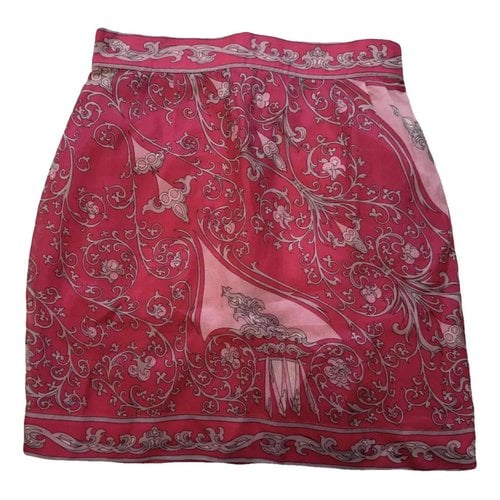 Pre-owned Emilio Pucci Silk Mini Skirt In Pink
