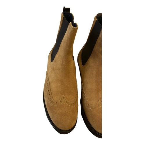 Pre-owned Pollini Boots In Camel